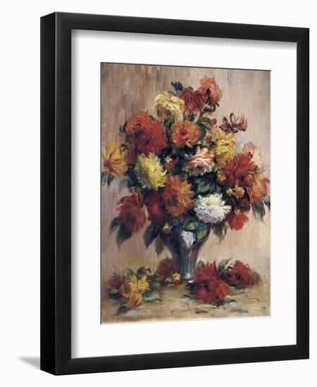 Dahlias, 1841-1919-Pierre-Auguste Renoir-Framed Giclee Print