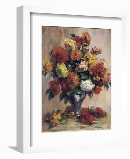 Dahlias, 1841-1919-Pierre-Auguste Renoir-Framed Giclee Print