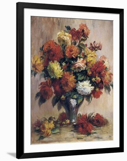 Dahlias, 1841-1919-Pierre-Auguste Renoir-Framed Giclee Print