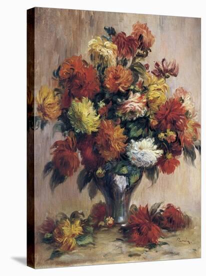 Dahlias, 1841-1919-Pierre-Auguste Renoir-Stretched Canvas