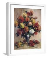 Dahlias, 1841-1919-Pierre-Auguste Renoir-Framed Giclee Print