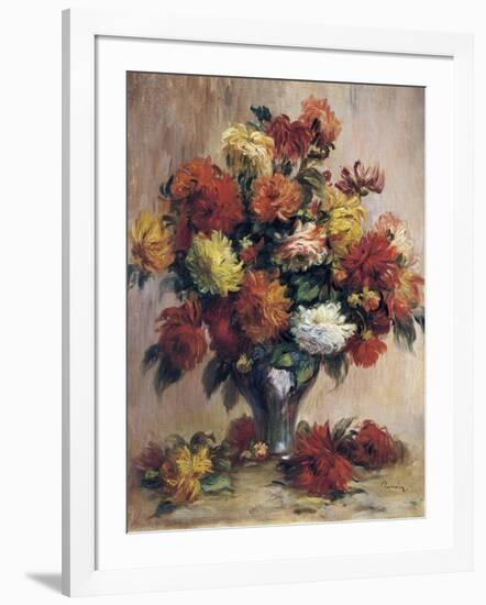 Dahlias, 1841-1919-Pierre-Auguste Renoir-Framed Giclee Print