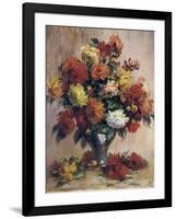 Dahlias, 1841-1919-Pierre-Auguste Renoir-Framed Giclee Print