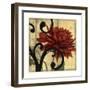 Dahlias and Scrolls IV-Jennifer Goldberger-Framed Art Print