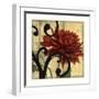 Dahlias and Scrolls IV-Jennifer Goldberger-Framed Art Print