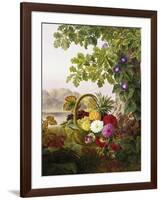 Dahlias, Asters, and Morning Glory-Johan Laurentz Jensen-Framed Giclee Print