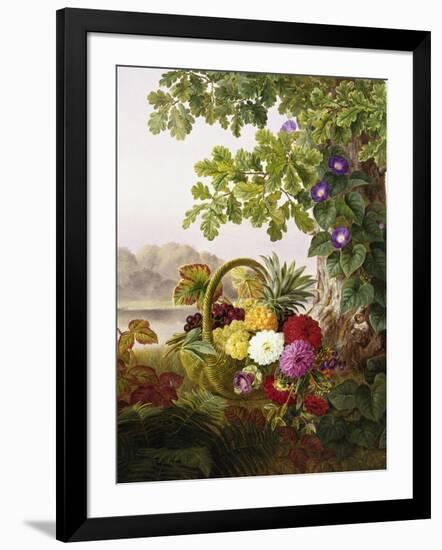 Dahlias, Asters, and Morning Glory-Johan Laurentz Jensen-Framed Giclee Print