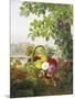 Dahlias, Asters and Morning Glory-Johan Laurentz Jensen-Mounted Giclee Print