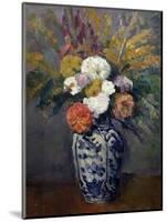 Dahlias, circa 1873-Paul Cézanne-Mounted Giclee Print