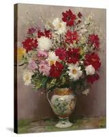 Dahlias Dans Un Pot Empire-Marcel Dyf-Stretched Canvas