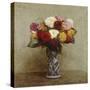 Dahlias in a Chinese Vase, 1874-Henri Fantin-Latour-Stretched Canvas