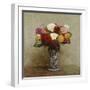 Dahlias in a Chinese Vase, 1874-Eugène Boudin-Framed Giclee Print