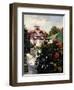 Dahlias, Petit Gennevilliers Garden-Gustave Caillebotte-Framed Giclee Print