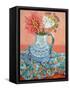 Dahlias, Roses and Michaelmas Daisies-Joan Thewsey-Framed Stretched Canvas