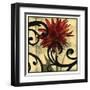 Dahlias & Scrolls II-Jennifer Goldberger-Framed Art Print