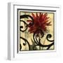 Dahlias & Scrolls II-Jennifer Goldberger-Framed Art Print