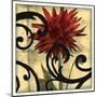 Dahlias & Scrolls II-Jennifer Goldberger-Mounted Art Print