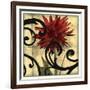 Dahlias & Scrolls II-Jennifer Goldberger-Framed Art Print