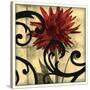 Dahlias & Scrolls II-Jennifer Goldberger-Stretched Canvas