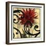 Dahlias & Scrolls II-Jennifer Goldberger-Framed Art Print