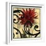 Dahlias & Scrolls II-Jennifer Goldberger-Framed Art Print