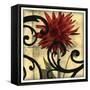 Dahlias & Scrolls II-Jennifer Goldberger-Framed Stretched Canvas