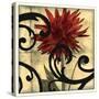 Dahlias & Scrolls II-Jennifer Goldberger-Stretched Canvas