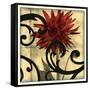 Dahlias & Scrolls II-Jennifer Goldberger-Framed Stretched Canvas