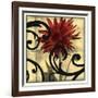 Dahlias & Scrolls II-Jennifer Goldberger-Framed Art Print