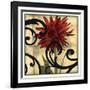 Dahlias & Scrolls II-Jennifer Goldberger-Framed Art Print