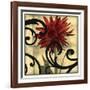 Dahlias & Scrolls II-Jennifer Goldberger-Framed Art Print