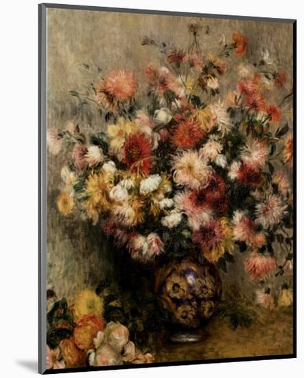 Dahlias-Pierre-Auguste Renoir-Mounted Art Print