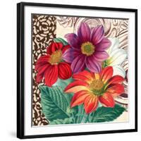 Dahlias-Piddix-Framed Art Print