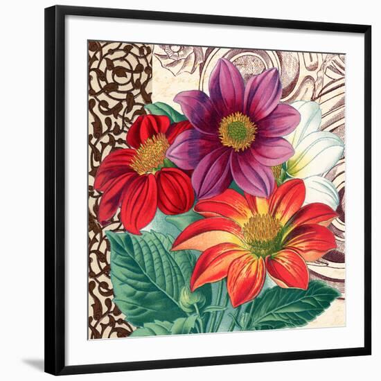 Dahlias-Piddix-Framed Art Print