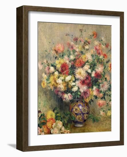Dahlias-Pierre-Auguste Renoir-Framed Giclee Print