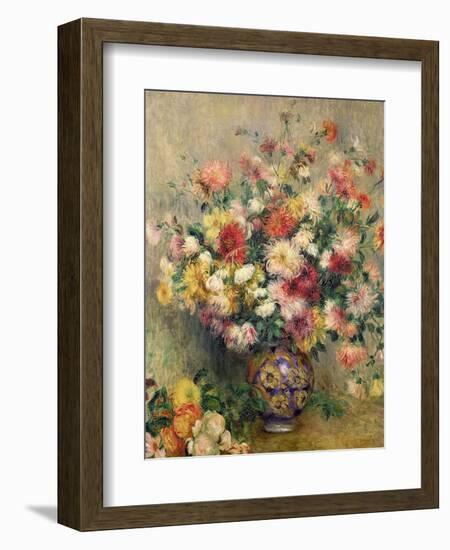 Dahlias-Pierre-Auguste Renoir-Framed Premium Giclee Print