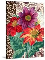 Dahlias-Piddix-Stretched Canvas