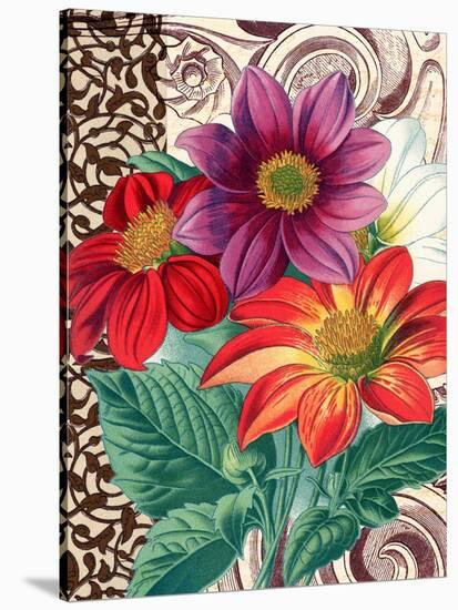 Dahlias-Piddix-Stretched Canvas