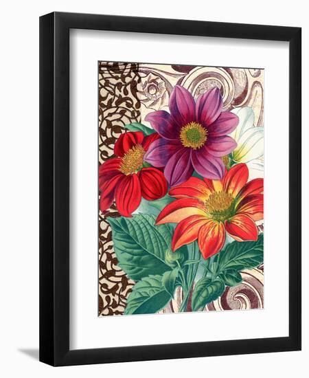 Dahlias-Piddix-Framed Art Print