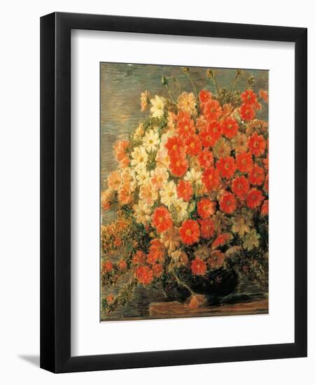 Dahlias-Gaetano Previati-Framed Premium Giclee Print