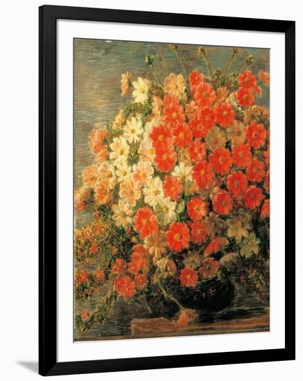 Dahlias-Gaetano Previati-Framed Giclee Print