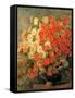 Dahlias-Gaetano Previati-Framed Stretched Canvas