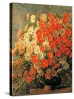 Dahlias-Gaetano Previati-Stretched Canvas