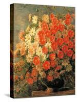 Dahlias-Gaetano Previati-Stretched Canvas