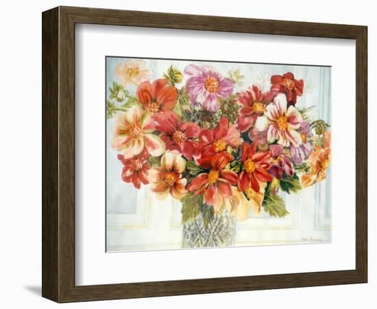 Dahlias-Joan Thewsey-Framed Giclee Print