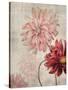 Dahlias-Denise Brown-Stretched Canvas