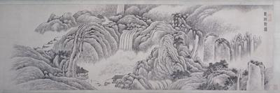 Viewing the Waterfalls at Longqiu, 1847-Dai Xi-Stretched Canvas