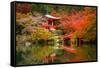 Daigo-Ji Temple with Colorful Maple Trees in Autumn, Kyoto, Japan-Patryk Kosmider-Framed Stretched Canvas