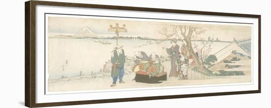 Daikagura Performers, 1801-1805-Katsushika Hokusai-Framed Premium Giclee Print