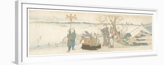 Daikagura Performers, 1801-1805-Katsushika Hokusai-Framed Premium Giclee Print